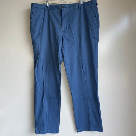 IZOD Saltwater Stretch Chino Straight Leg Pants Size 42x32 Blue - Picture 1 of 11